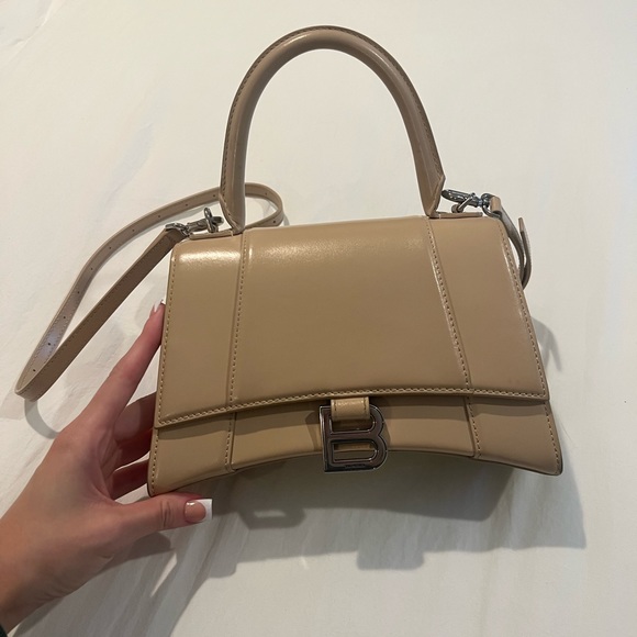 Beige Small Hourglass Balenciaga Bag - Picture 1 of 16